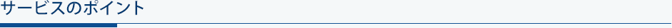 サービスのポイント
